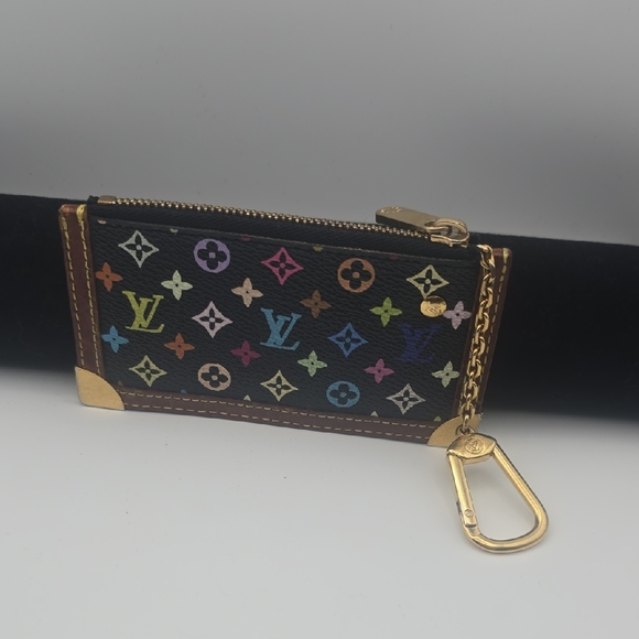 Louis Vuitton Multicolor Mono Pochette Cles Wallet Coin Purse (VERY GOOD)COA✨️ - Picture 11 of 14
